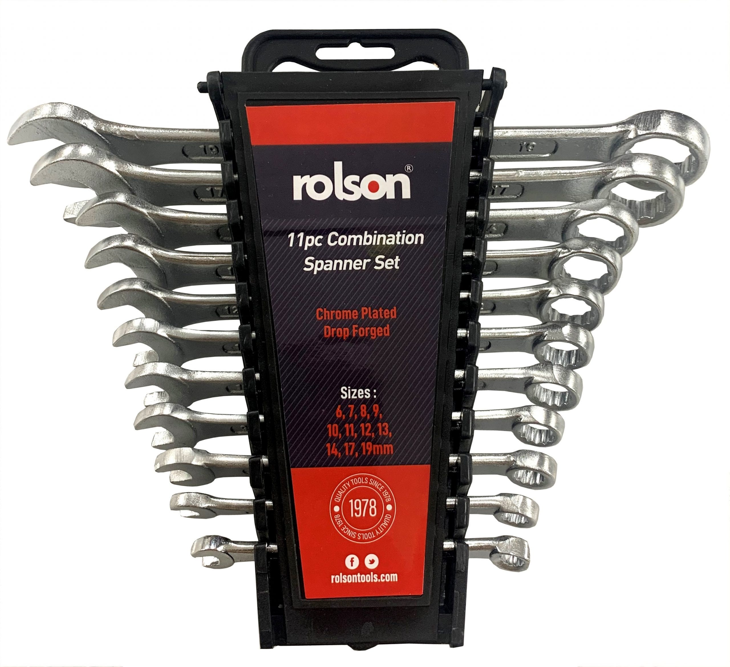 Pc Combi Spanner Set D F On Rack Rolson Tools
