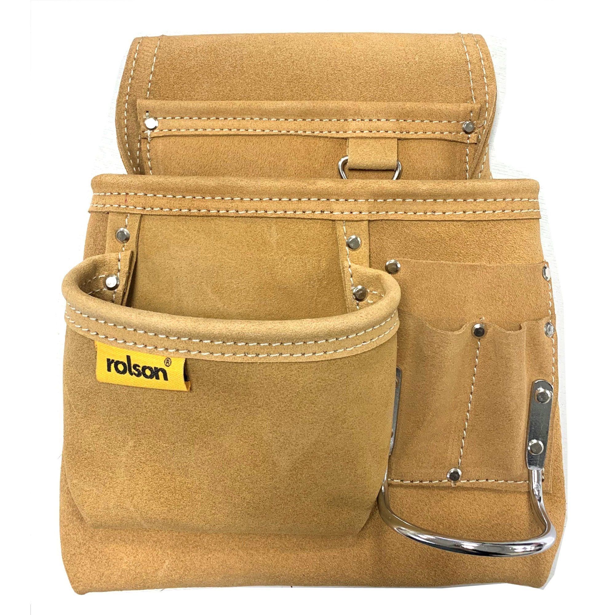 Leather Organiser Pouch 68525 A Great Combination of Pouches and Pockets  Rolson Tools
