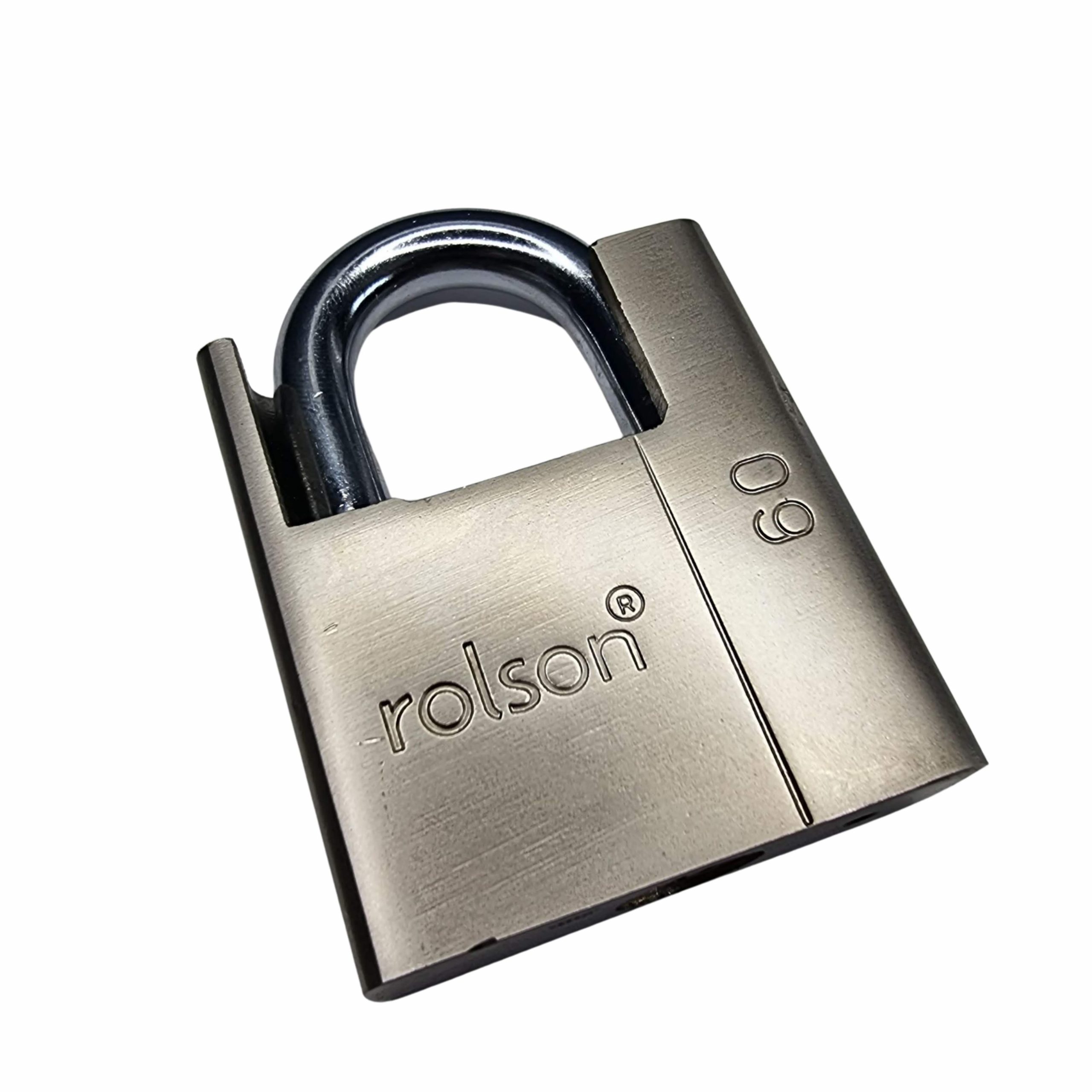 60mm Heavy Duty Hardened Steel Body Padlock 66479 with 4 keys and High  sided protective shoulders for extra security