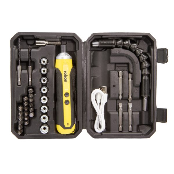 36 Piece Type C - USB Rechargeable Screwdriver Set open case - (70734)