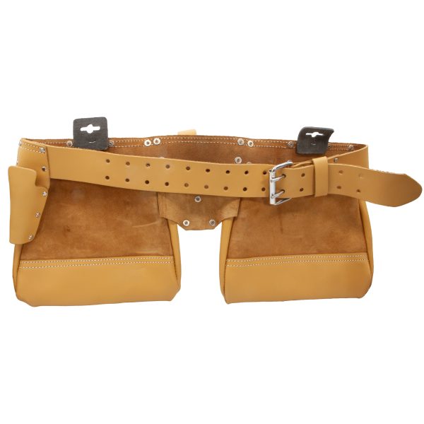 Split Leather Double Tool Belt from the back - (68789)