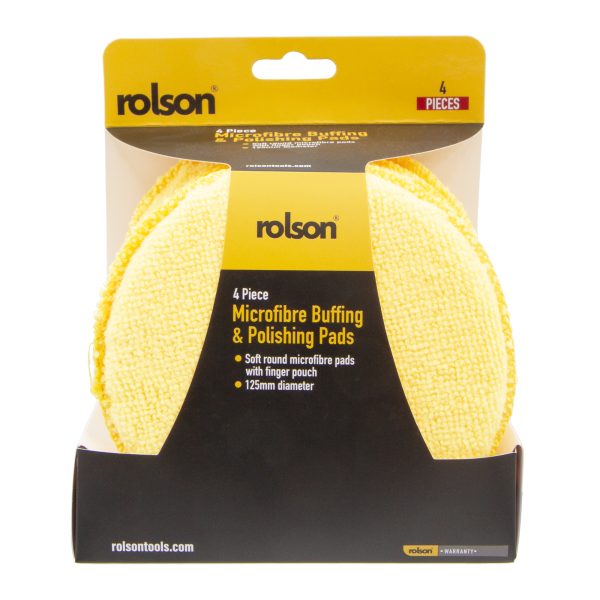 4 Piece Microfibre Buffing & Polishing Pads in packaging - (42957)