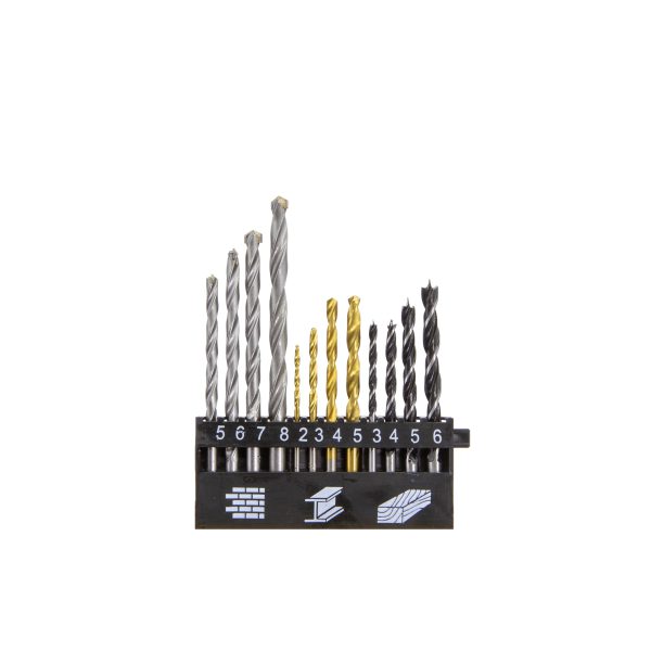 12 Piece Combination Drill Bit Set - (48437) in holder