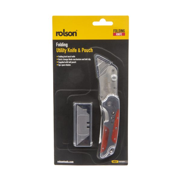 Folding Utility Knife with Pouch - (62860) Pack