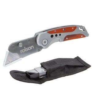 Folding Utility Knife with Pouch - (62860)