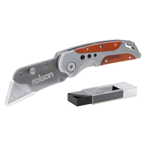 Folding Utility Knife with Pouch - (62860) blades