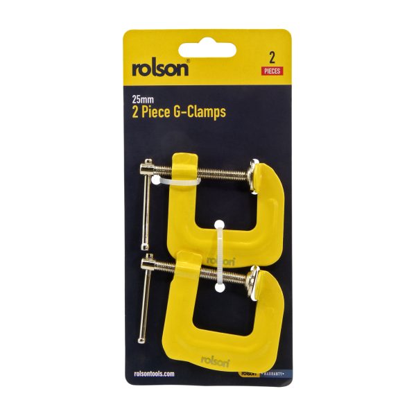 2 Piece 25mm Sheet Steel G-Clamps - (14201) PACK