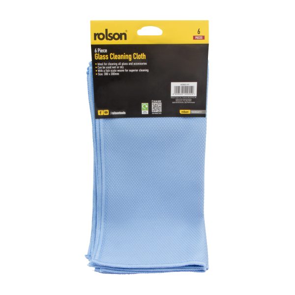 6 Piece Glass Cleaning Cloth - (42955) pack