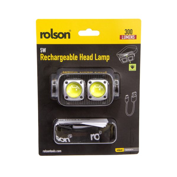 5W Rechargeable Head Lamp - (61486) pack