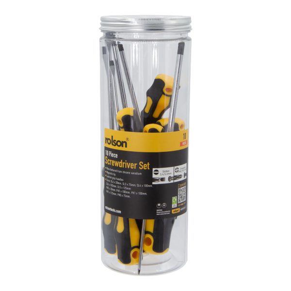 10 Piece Screwdriver Set - (28856) case