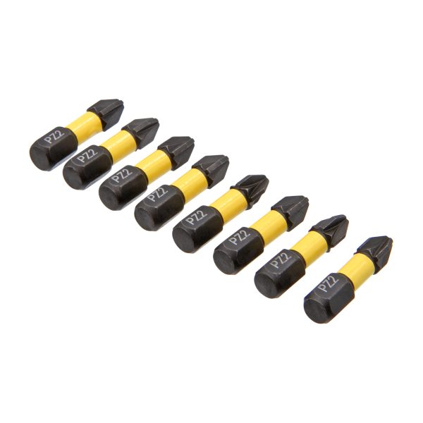 8 Piece PZ2 x 25mm Impact Screwdriver Bits - (30233).