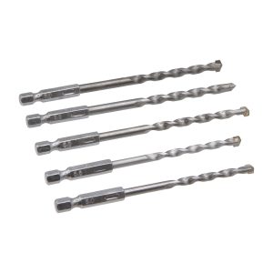 5 Piece Masonry ¼" Hex Shank Drill Bit Set - (48663)